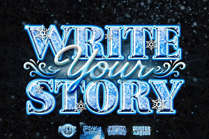 Frozen Ice Winter Text Effect, a Layer Style Add-On by Matsero