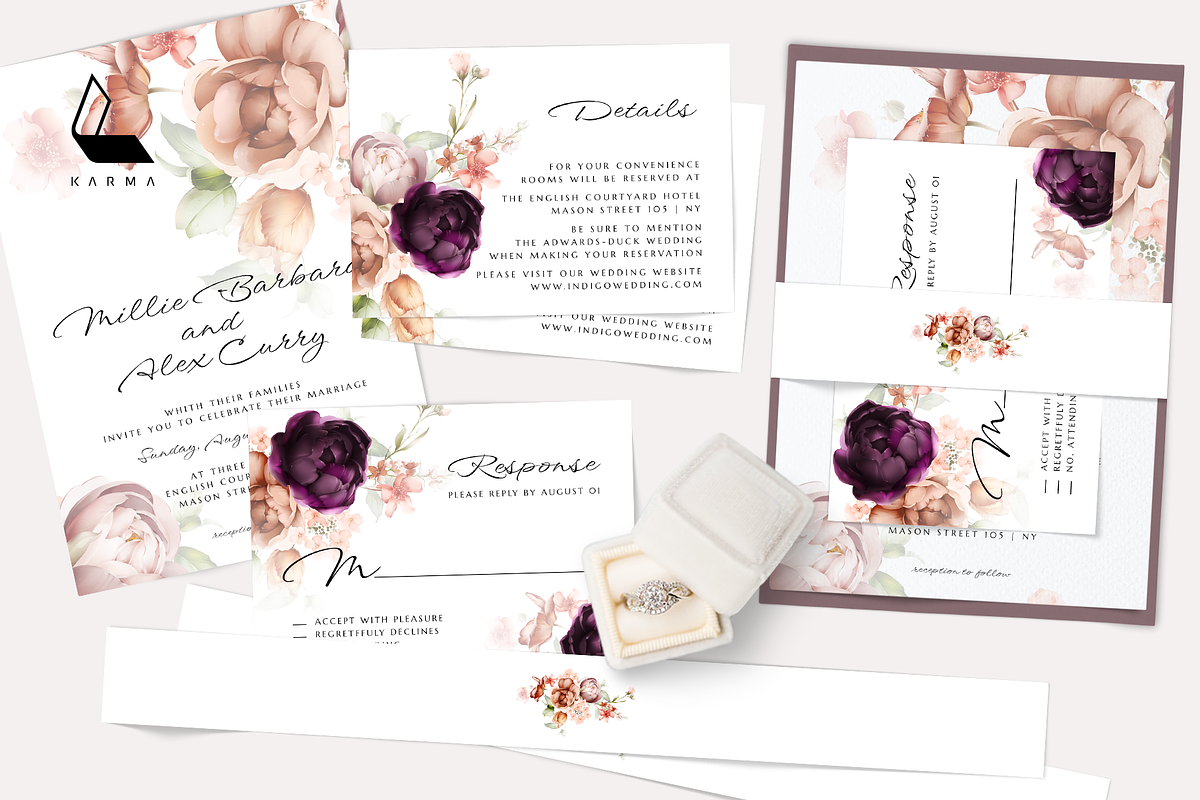 Eva Wedding Set | PSD Templates preview 7