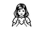 Cute Love Girl Silhouette Bundle, an Illustration by Designs_River (Thumbnail 4 of 53)