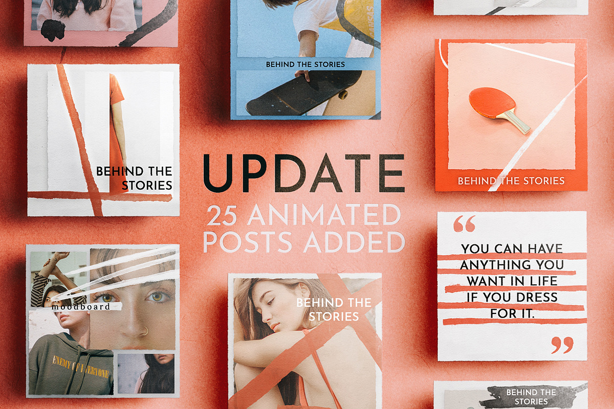 INK & WATERCOLOR animated bundle, a Social Media Template by As Good As Possible (Photo 3 of 13)