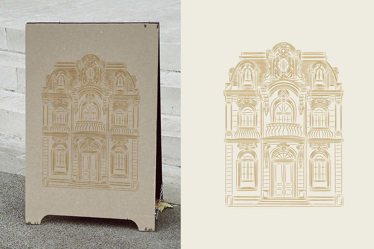 Hand drawn Vintage Houses, a Decorative Illustration by dariikos (Photo 8 of 13)