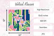 Vertical Flower Seamless, a Pattern Graphic by Paper & Pattern Studio (Thumbnail 4 of 9)