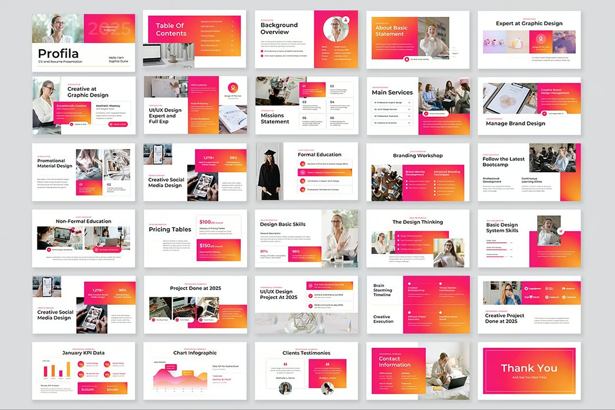 CV & Resume Powerpoint Templates, a Presentation Template by Fit-tee (Photo 10 of 10)