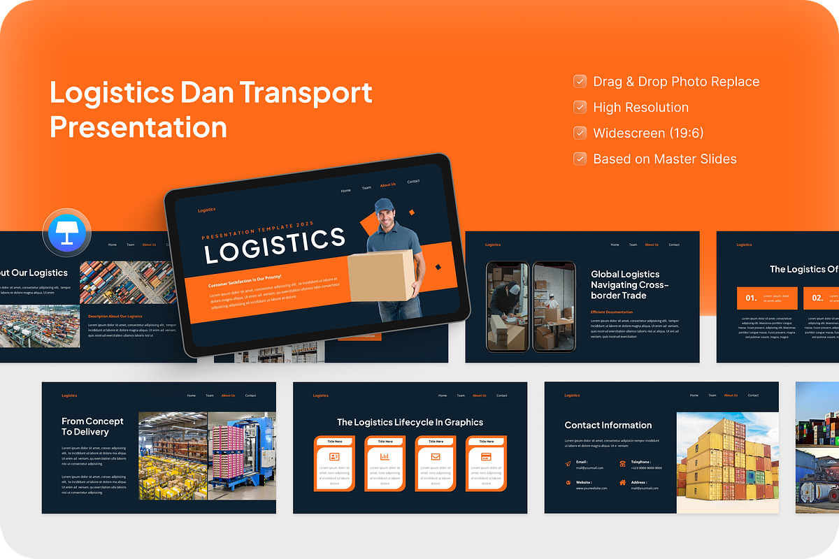 Logistics & Transport Keynote, a Presentation Template by Annora Studio (Photo 1 of 5)