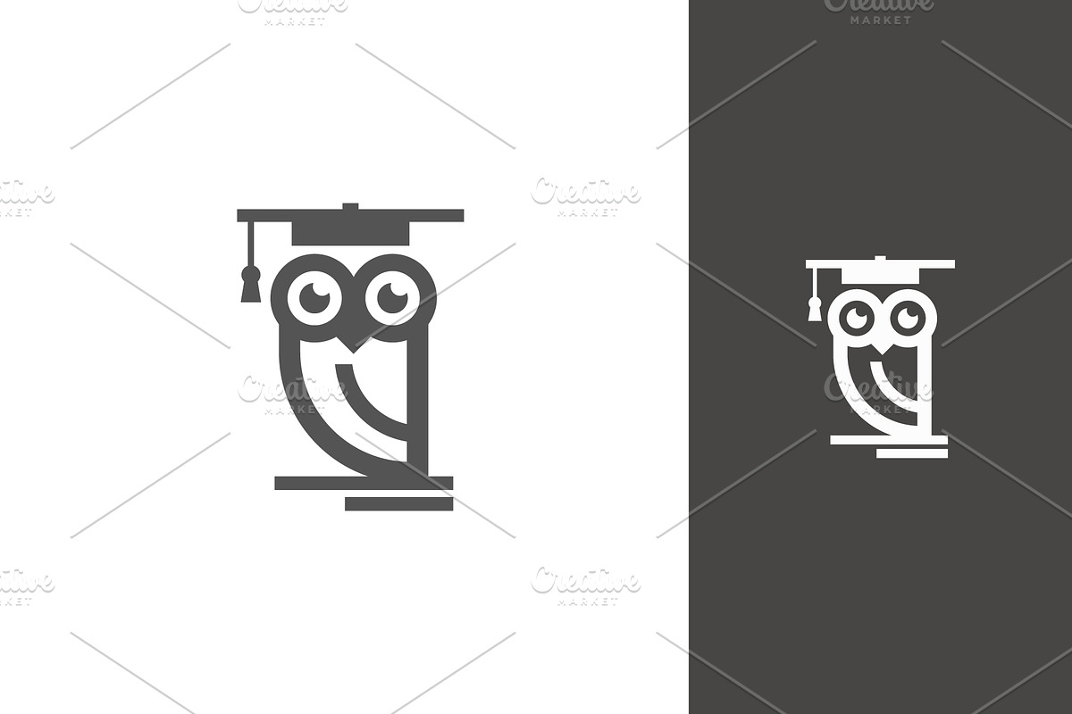 Owl with toga hat logo design, an Object Graphic by nicemorning (Photo 5 of 5)
