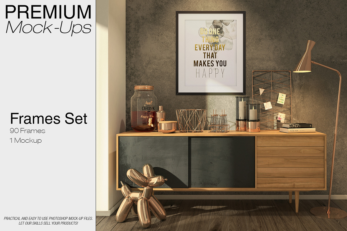 90 Customizable Frames Mockups, a Product Mockup by mock-ups