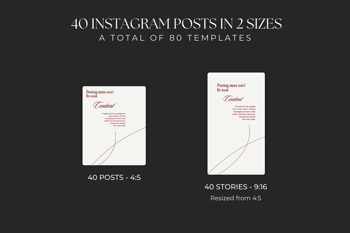 Old Money Burgundy Instagram Posts, a Social Media Template by Meraki Templates (Photo 3 of 8)