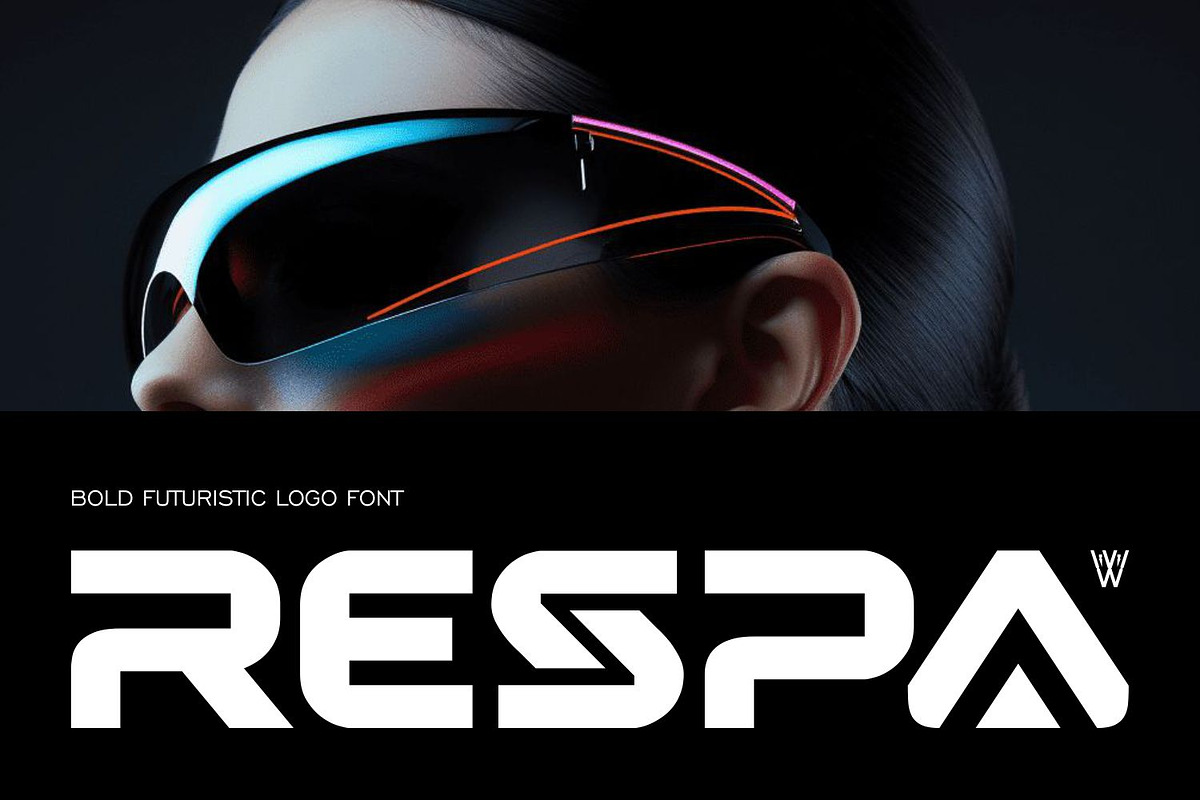 Respa bold futuristic logo font, a Sans Serif Font by WhymoreArt (Photo 1 of 10)