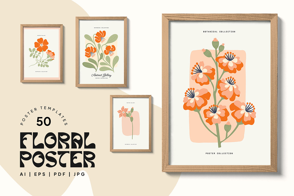 Groovy Floral | Poster Builder, an Object Graphic by KetteCreate (Photo 8 of 15)
