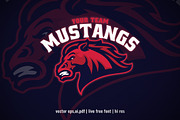 Mustang Horse Sport and Esport Logo, a Branding & Logo Template by bazzier_graphik (Thumbnail 1 of 4)