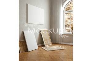 Canvas mockup in home interior, a Household Mockup by Artjafara