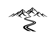 50 Mountain Landscape Silhouette Bun, an Illustration by Designer_Momina (Thumbnail 4 of 51)