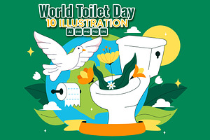 10 World Toilet Day Illustration, an Object Illustration by denayunebgt