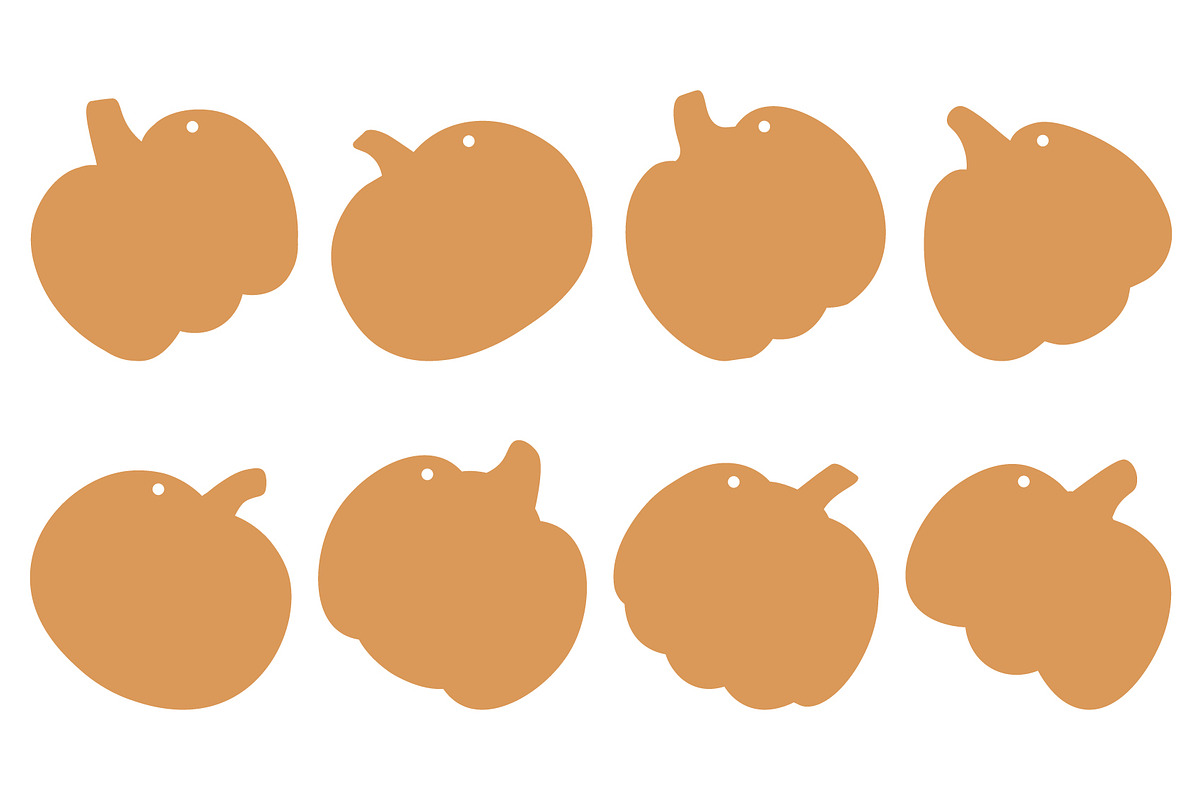 Pumpkin silhouette Gift Tag template, an Illustration by IrinaShishkova (Photo 2 of 2)
