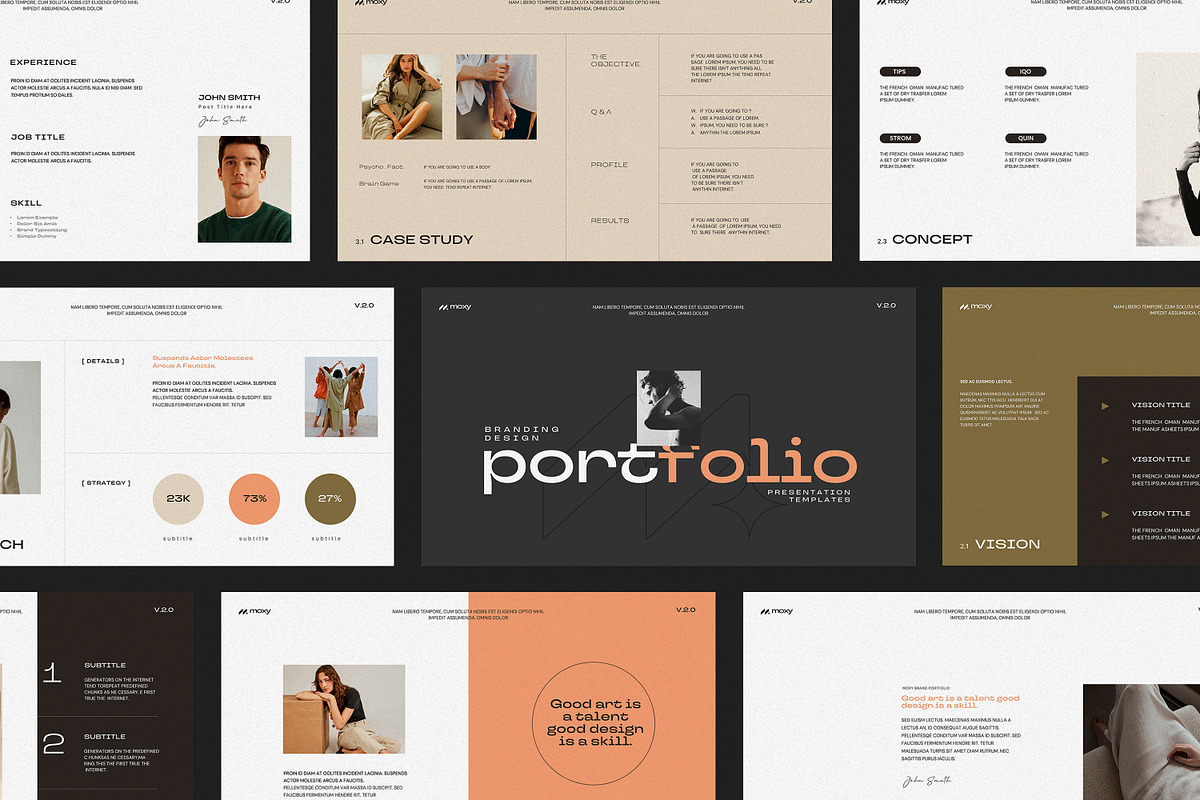MOXY | Brand Portfolio Template, a Presentation Template by creathrivestudio (Photo 6 of 10)