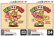Pizza Cute Retro Cartoon, an Object Illustration by Gohsantosa (Thumbnail 3 of 7)