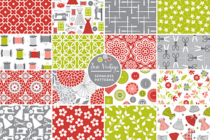 Sew Vintage Seamless Patterns