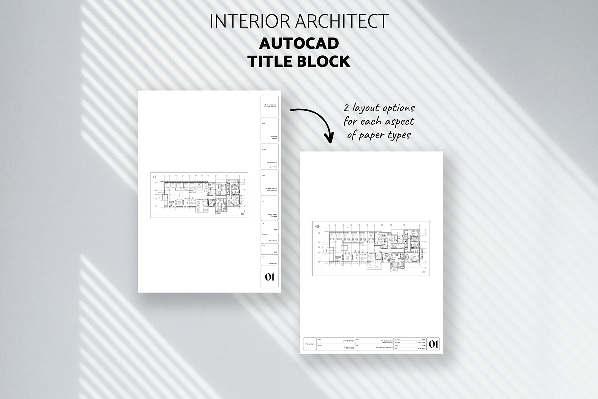Architect Title Block Template, a Presentation Template by yesitisprintable