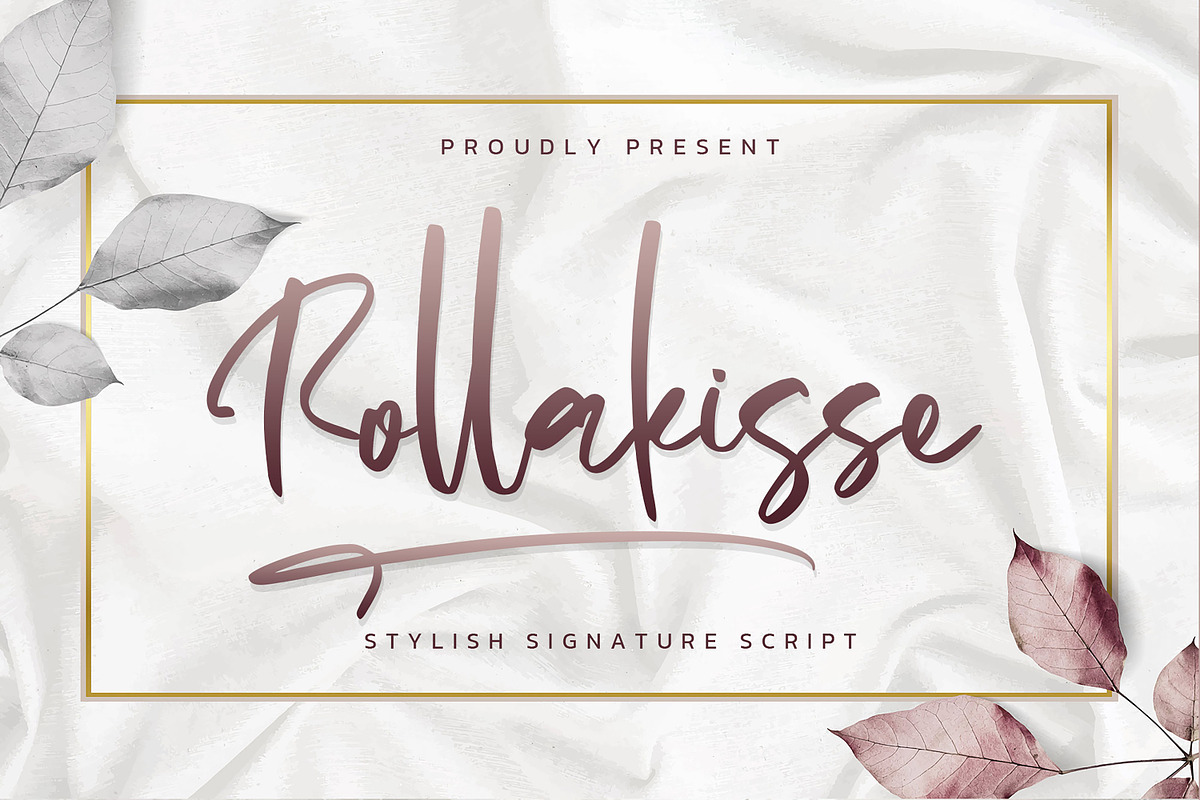 Rollakisse – Stylish Signature, a Script Font by Almarkhatype (Photo 1 of 8)