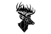 Deer Antler Silhouette Bundle, an Object Illustration by yasushie (Thumbnail 13 of 31)