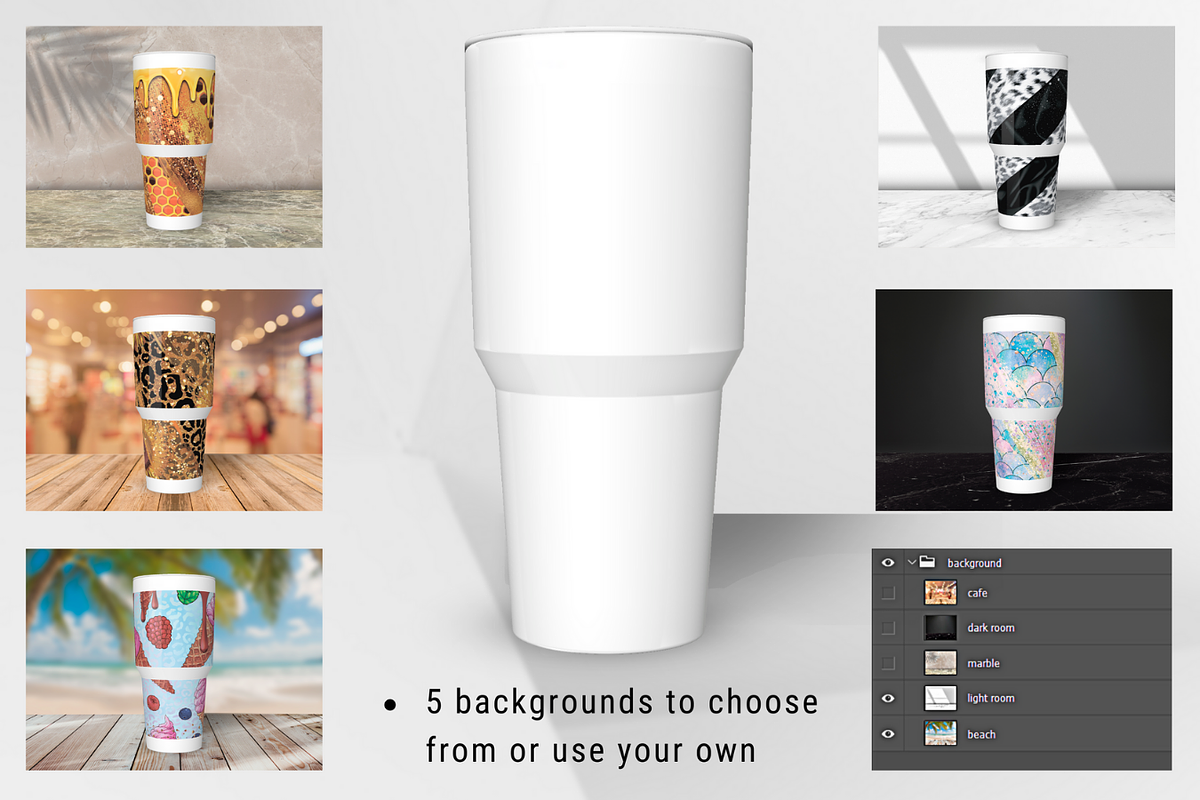 3D animated tumbler mockup Curved 30, a Product Mockup by Trendingdigital (Photo 6 of 6)