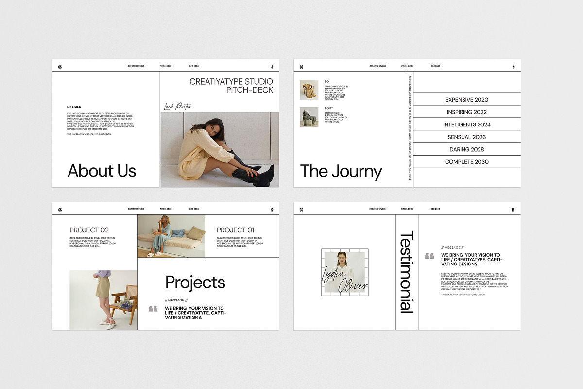 Studio Pitch Deck Presentation, a Presentation Template by Creatiya Type