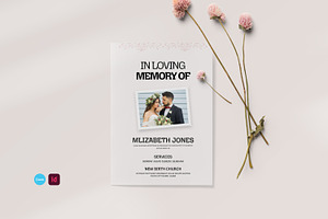 Foliage Funeral Program Template, an Invitation Template by Creatiya Type