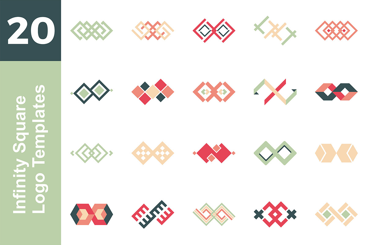 20 Logo Inifinity Square Bundle, a Branding & Logo Template by Friendesigns (Photo 1 of 20)