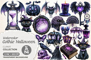Spooky Purple Halloween Clipart, an Illustration by Dream Creation (Thumbnail 1 of 7)