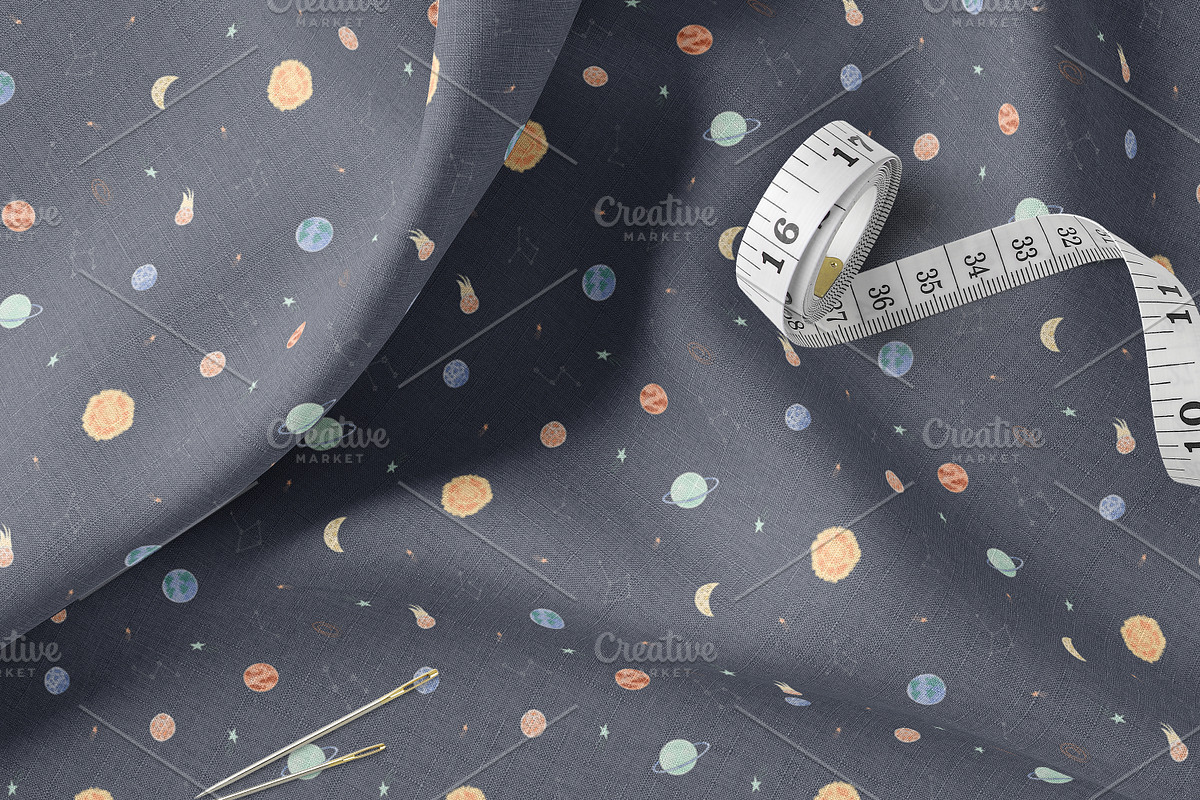 Cute Kids Space Seamless Patterns, a Pattern Graphic by Oksana Dovhopol Art (Photo 4 of 14)