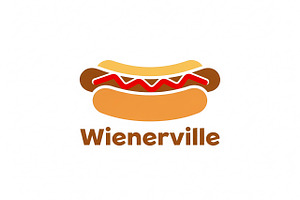 Wienerville Hot Dog, a Branding & Logo Template by Logocreative