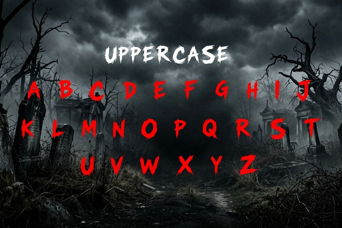 18 Spooky Horror Font Bundle, a Script Font by AN Productions (Photo 35 of 48)