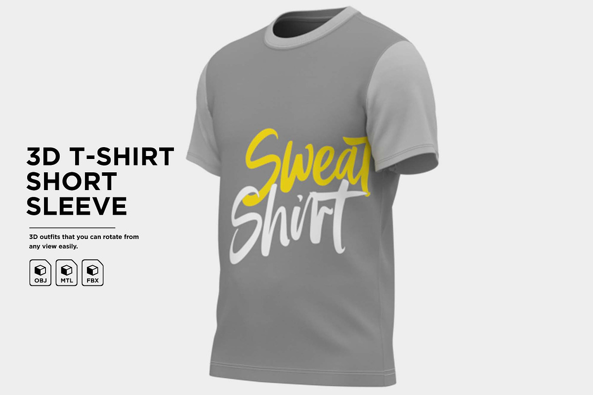 3D Model Men's T-Shirt Short, a Characters & Person 3D Model by 3D Resource (Photo 6 of 7)