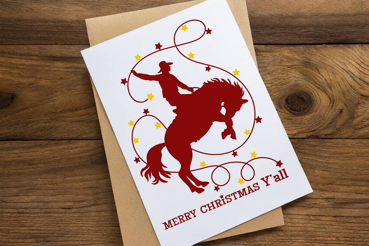 Cowboy Christmas Y’all Print SVG, a Graphic by TanchaArt (Photo 7 of 10)
