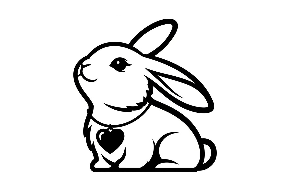 Cute Bunny Love Silhouette Icons, an Illustration by Creativeshirt (Photo 47 of 51)