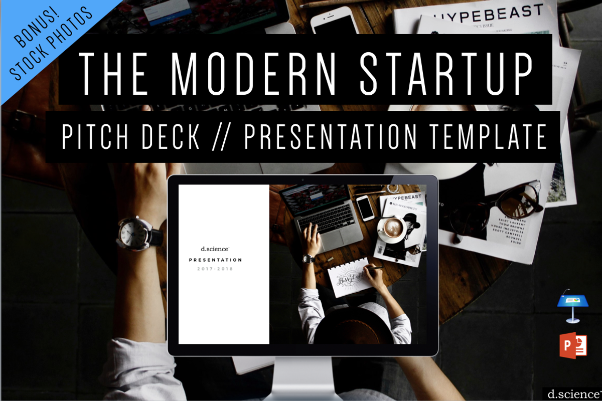 Creative Pitch Deck Startup Template, a Presentation Template by Template Monkey @dscience (Photo 1 of 14)