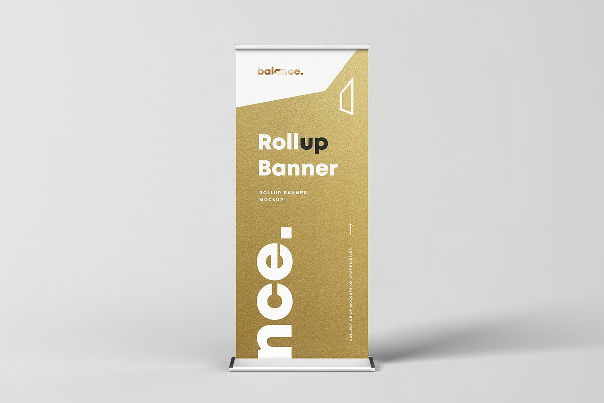 Roll Up Banner Mock-up, an Advertising Mockup by zippypixelstudio (Photo 2 of 9)