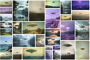 97 UFO objects flying in the sky, a Transportation Photo by Handmadefont (Thumbnail 2 of 101)