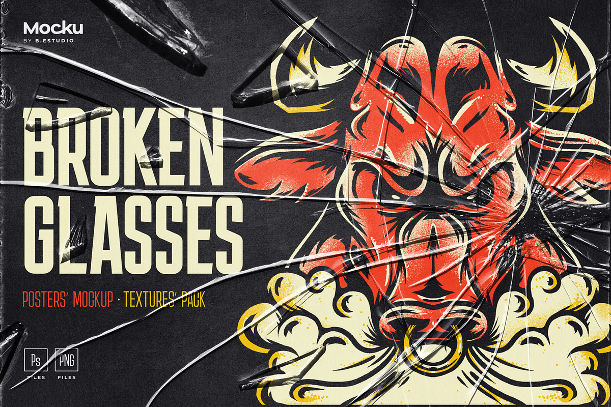 Broken Glass Textures & Mockups, a Texture Graphic by Mocku (Photo 1 of 16)