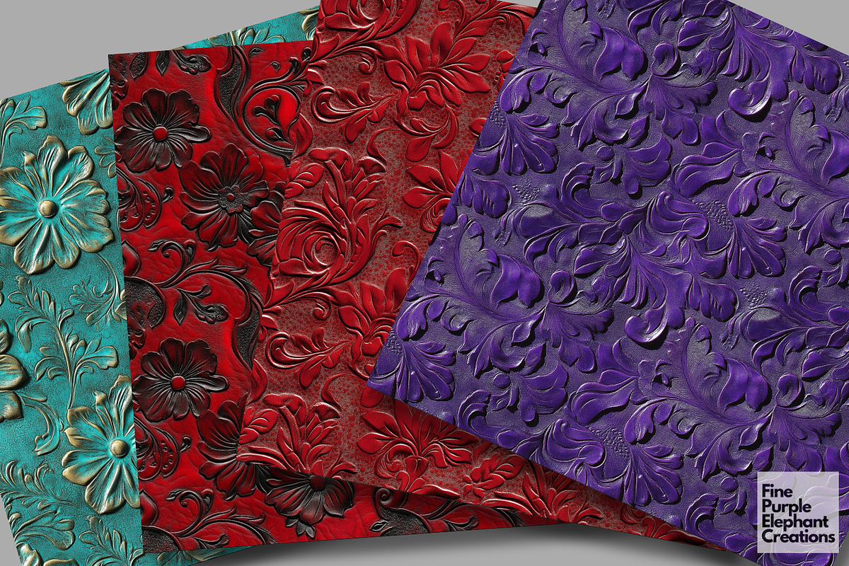 Rainbow Tooled Leather Embossed, a Pattern Graphic by Fine Purple Elephant (Photo 2 of 5)