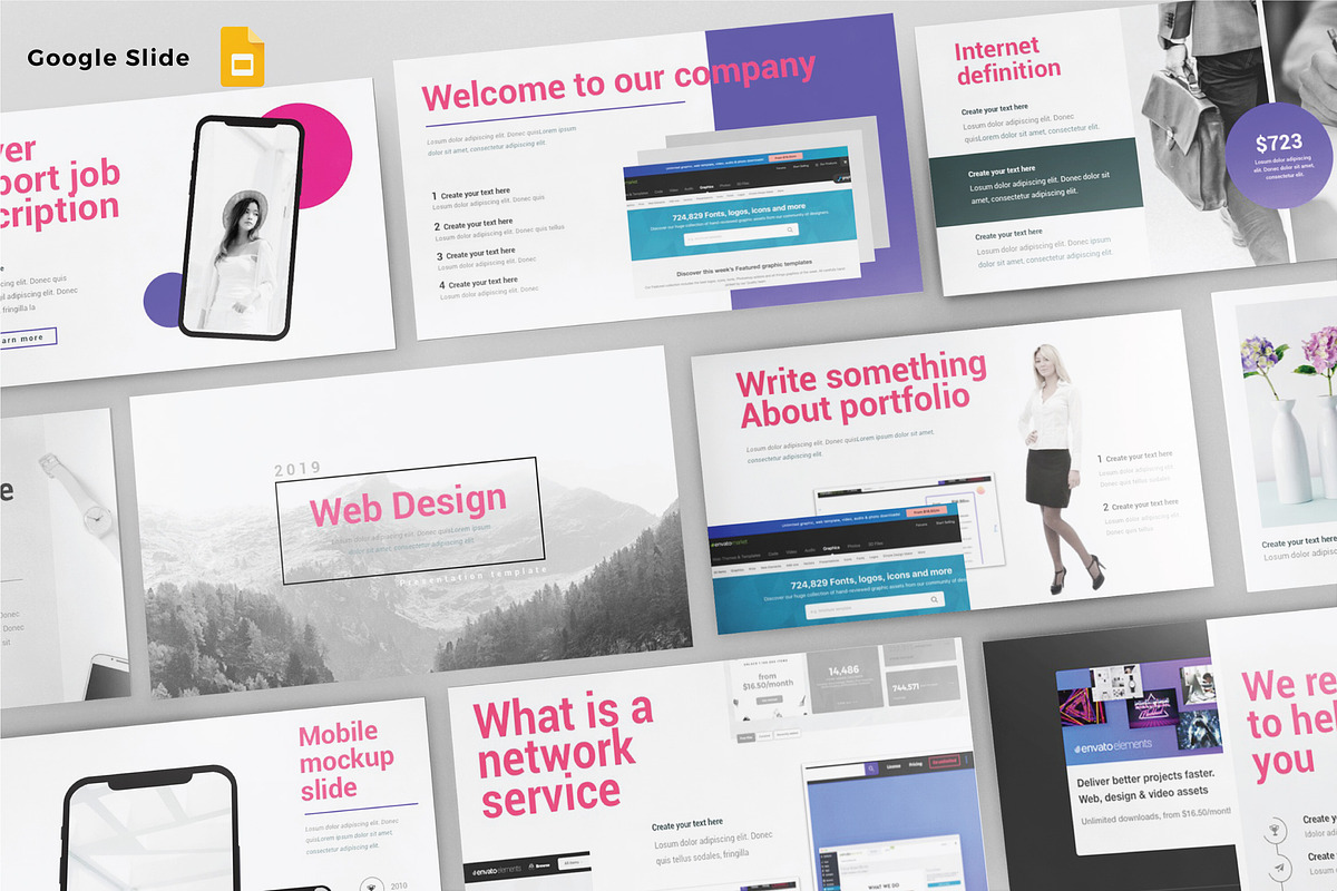 WEB DESIGN - Google Slide Template, a Presentation Template by Shafura