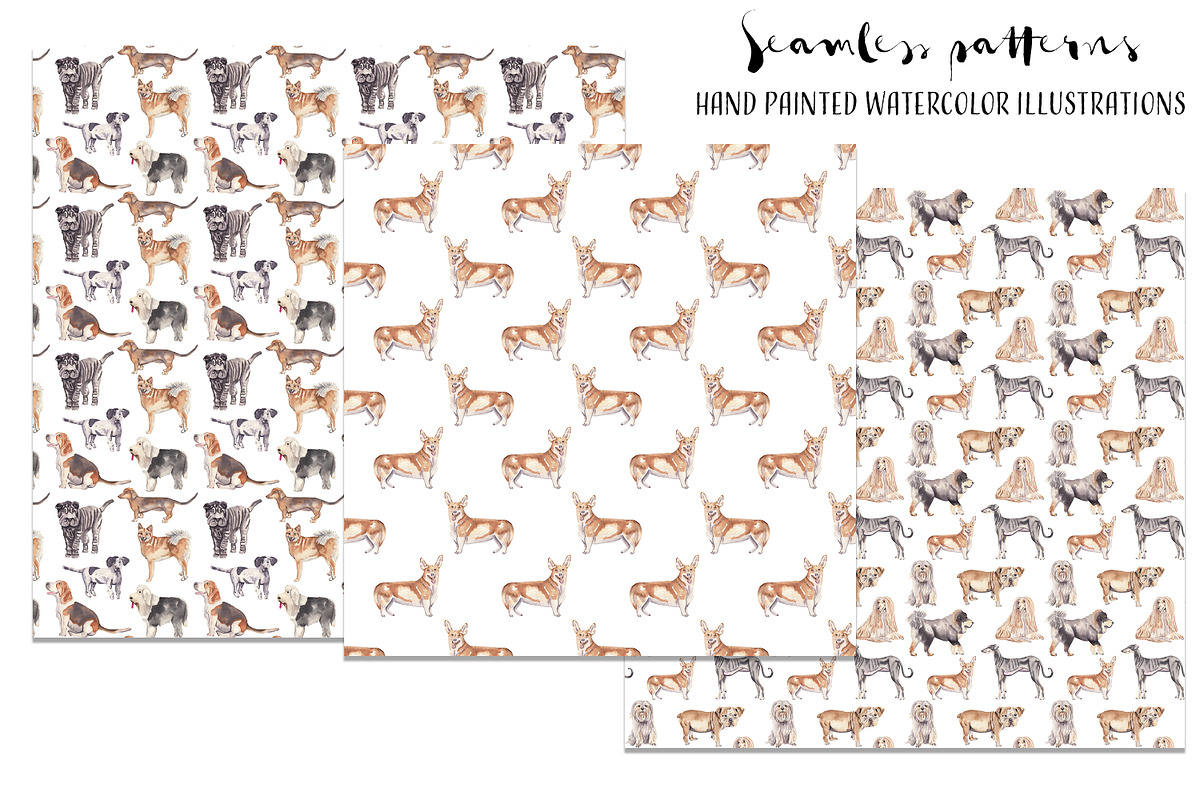 Dogs Alphabet, clipart & patterns, an Animal Illustration by Visual Animal (Photo 5 of 8)