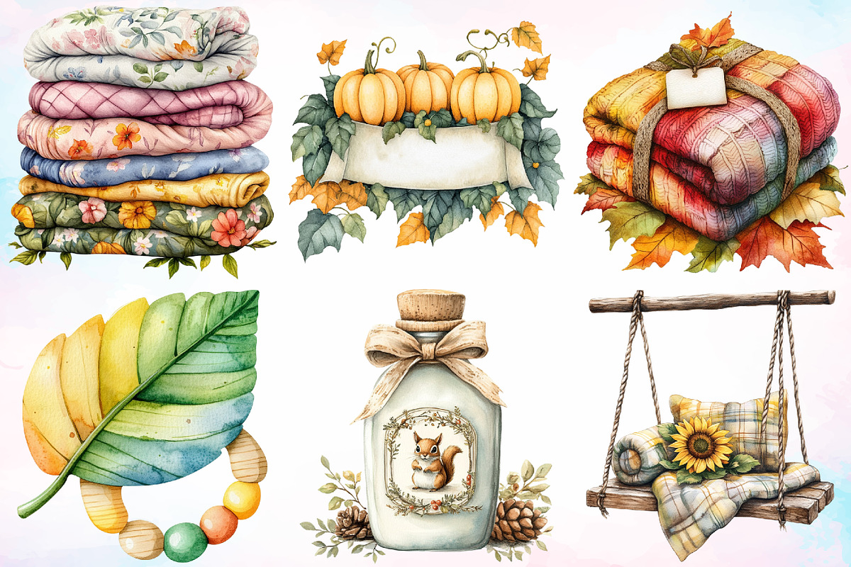 Watercolor Autumn Baby Shower, a Seasonal Illustration by Canvas Craft (Photo 4 of 8)