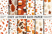 Cozy Autumn Days Digital Paper, a Pattern Graphic by OK Design (Thumbnail 1 of 3)