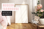 frame mockup bundle farmhouse, a Product Mockup by PinkJellyfish (Thumbnail 1 of 10)