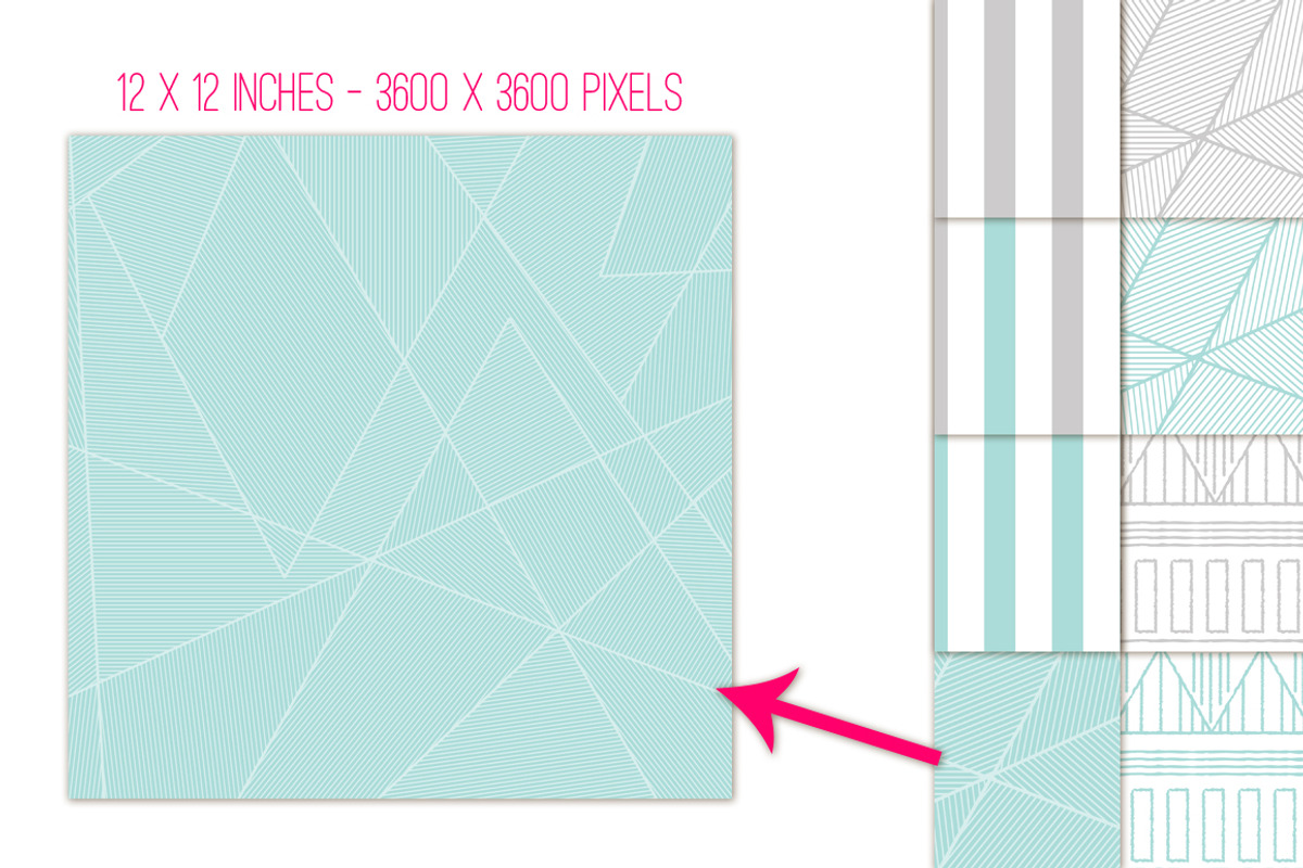 Mint & Ice 50 Pattern Set preview 3