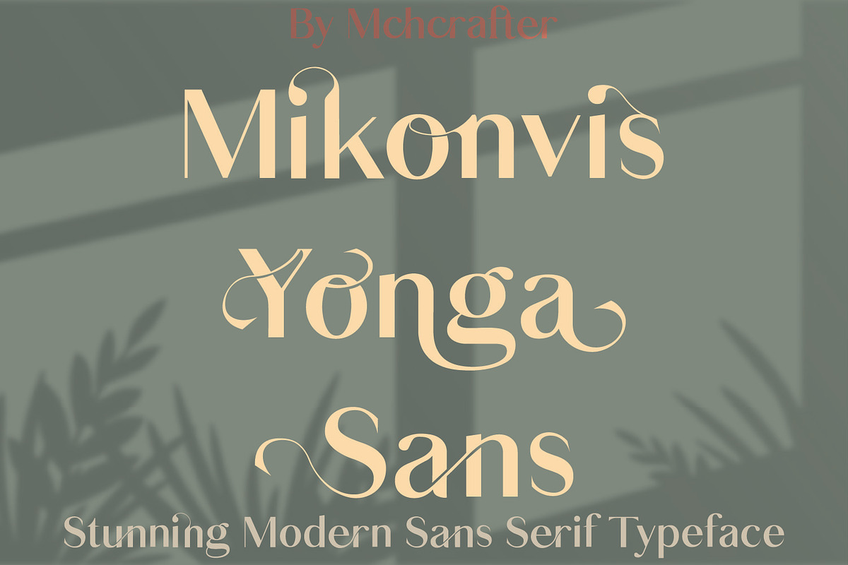 Mikonvis Yonga Sans Serif Typeface, a Sans Serif Font by MchCrafter (Photo 1 of 14)