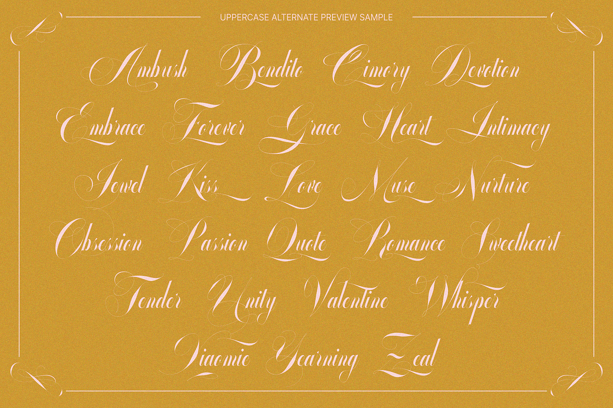 GLOWING ROMANCE — Luxury Calligraphy, a Script Font by Enxyclo Studio (Photo 19 of 22)