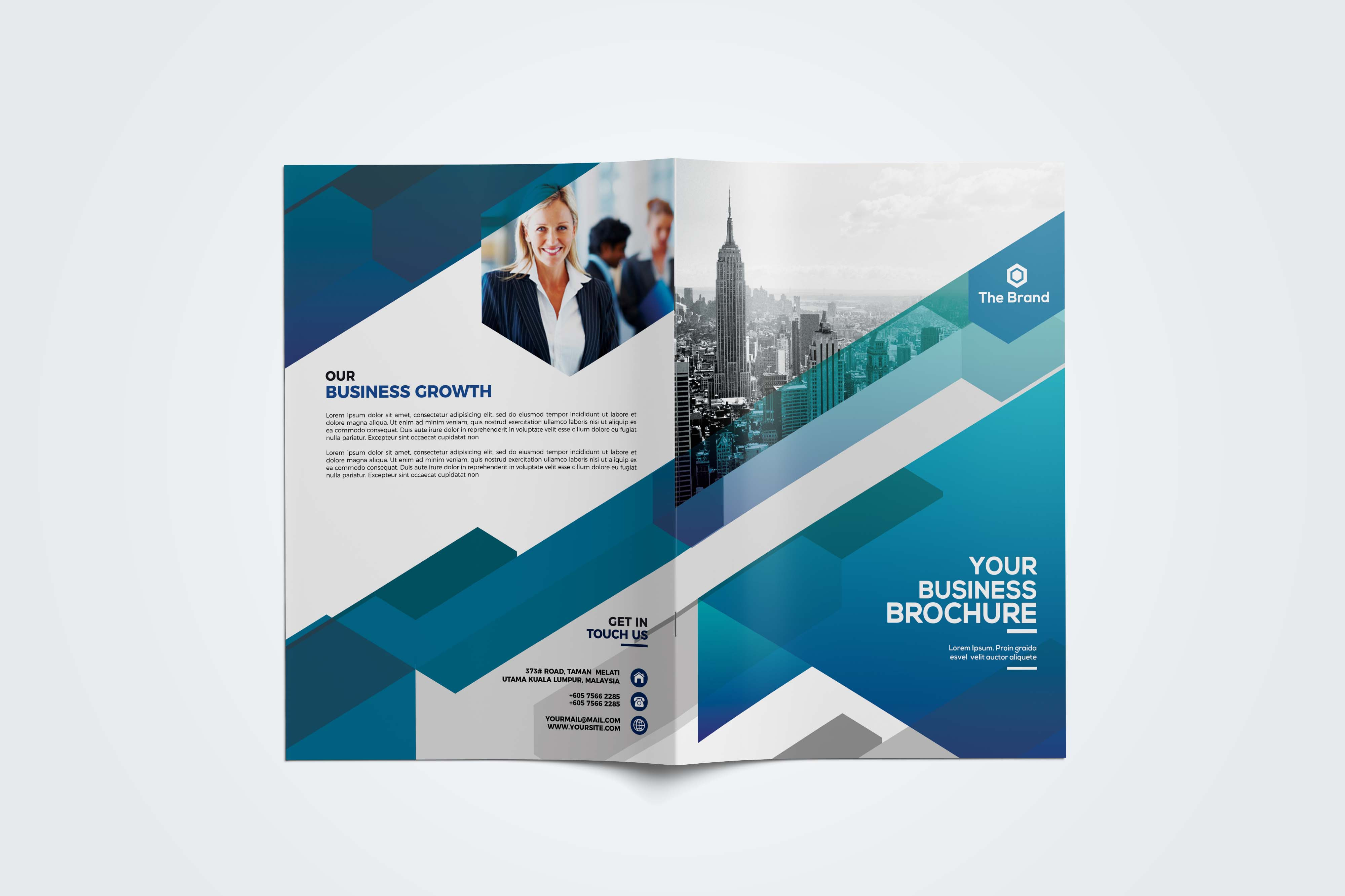 Corporate Bi-Fold Brochure, a Brochure Template by GreenPixi