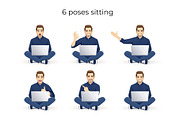 Casual young handsome man collection, a Person Illustration by Volha Hlinskaya (Thumbnail 4 of 5)